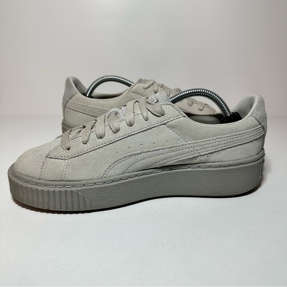 PUMA BASKET PLATFORM RESET Sneakers Gray Womens size 7.5 shoes (03 Box 1) - Picture 3 of 9
